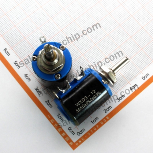 Precision multiturn potentiometer 5.6K 5 turns WXD-12-2W (knob purchased separately)