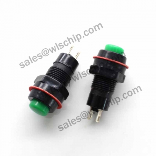 DS-213 2Pin Locked Green Round Button Switch