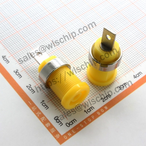4mm banana socket high current safety panel socket terminal hole 12mm yellow