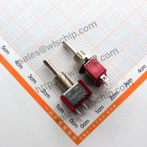 Red MTS-123 Bilateral Automatic Reset 3Pin Toggle Switch Rocker Switch
