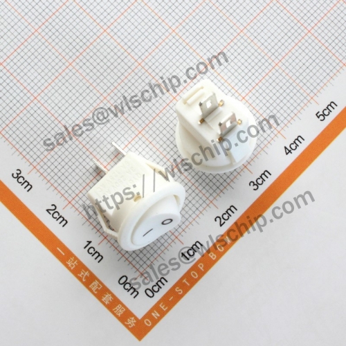 White round bottom flat body 2Pin 2 files no light copper feet boat shape power switch