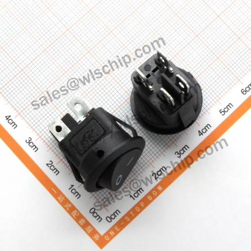 4Pin 2nd lower flat black no light boat shape round switch