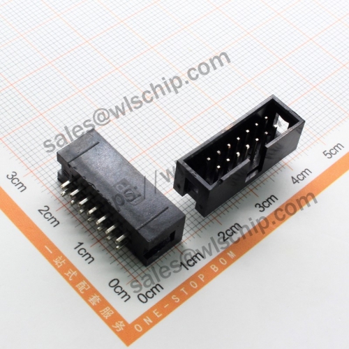 Simple horn socket cable plug JTAG socket pitch 2.54mm DC3-14Pin straight pin