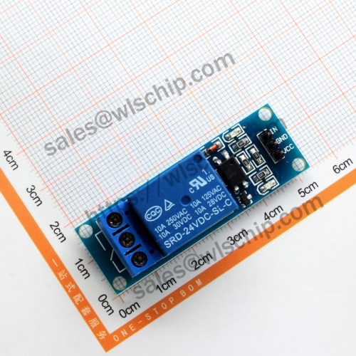 Relay module 1 24V high level trigger with optocoupler isolation
