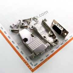 Connector DB9 Plug Welded Wire Male + Metal Housing