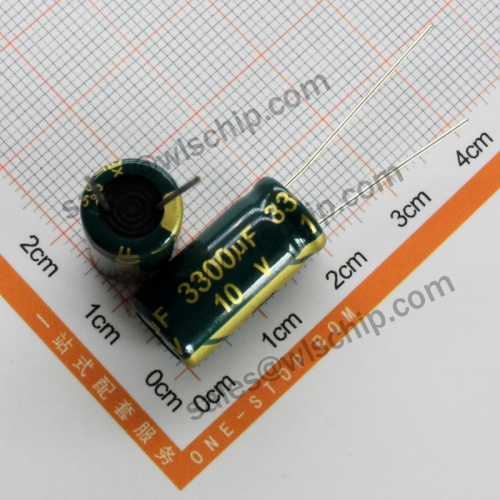 DIP In-line aluminum electrolytic capacitor 6.3V 3300uF 10 * 20mm