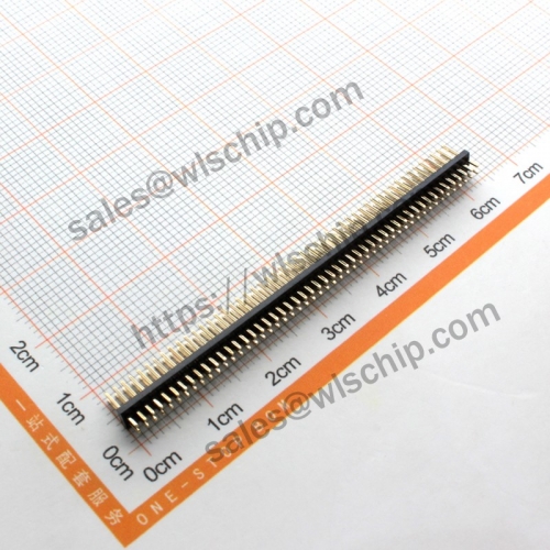 Double row pin header 2 * 40Pin 2 * 50 gold-plated pitch 1.27mm high quality