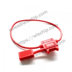 Fuse socket medium square with wire red waterproof fuse box