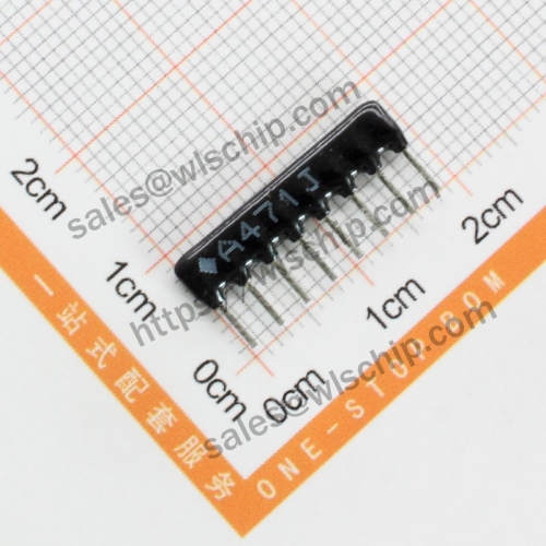 Arranged resistor 8P 470R A471J A08-471 pitch 2.54mm