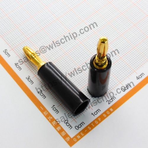 Copper-plated zinc alloy 4mm banana plug speaker wire connector speaker wire connector domestic banana plug black