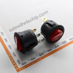 3Pin 2 gear lower round red lighted boat shape round switch