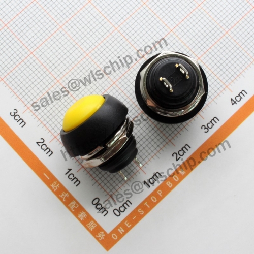 PBS-33B switch auto reset yellow round button switch