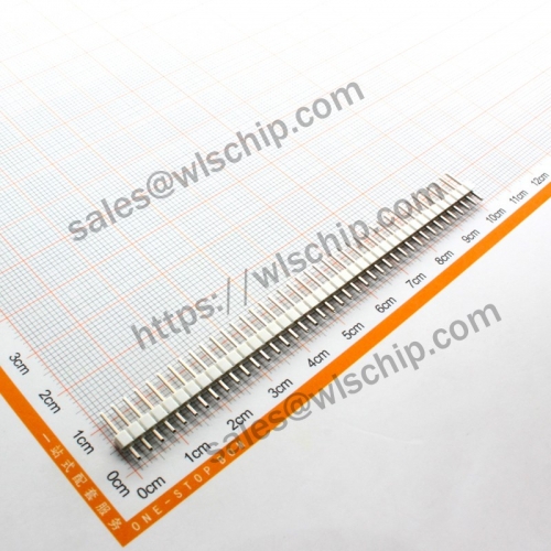 Single Row Pin 1 * 40Pin Copper Pin White Pitch 2.54mm High Quality