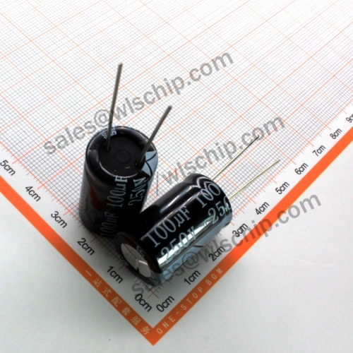 DIP In-line aluminum electrolytic capacitor 250V 100uF 16 * 30mm
