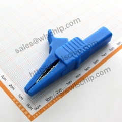Alligator clip 4mm banana plug at the end 30mm blue opening
