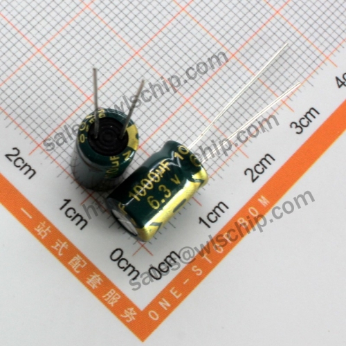 DIP In-line aluminum electrolytic capacitor 6.3V 1000uF 8 * 11mm
