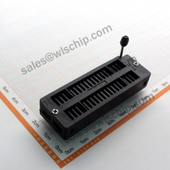 Integrated Circuit Locking Base IC Socket Microcontroller Test Base 40Pin Black High Temperature