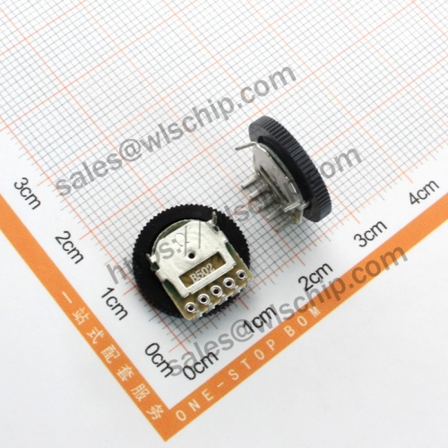 Double dial potentiometer B502 5K 5 foot gear diameter 16mm thick 2mm