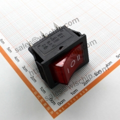 6Pin 3 files red light KCD4 power Boat shape switch Rocker Switch