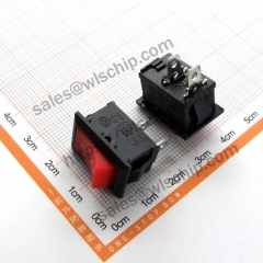 2Pin 2nd gear red no light copper feet key switch KCD1 boat-shaped opening