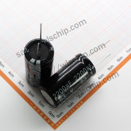 DIP In-line aluminum electrolytic capacitor 63V 2200uF 18 * 35mm