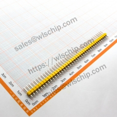 Single row pin 1 * 40Pin copper pin yellow pitch 2.54mm high quality