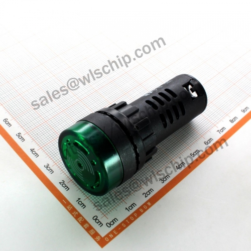 AD16-22SM intermittent sound with light AC 12V green horn speaker buzzer