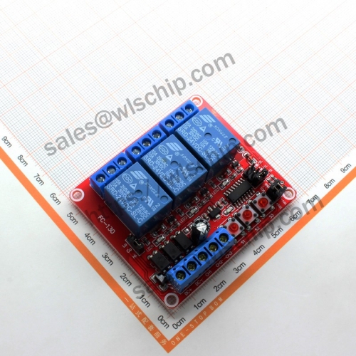 Relay module 3-way 24V interlock switch self-locking three-in-one high and low level trigger