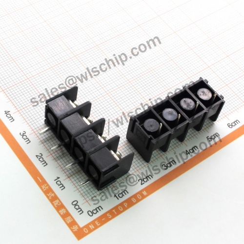 KF7.62 terminal block connector pitch 7.62mm bent pin + socket can be spliced ​​4Pin black