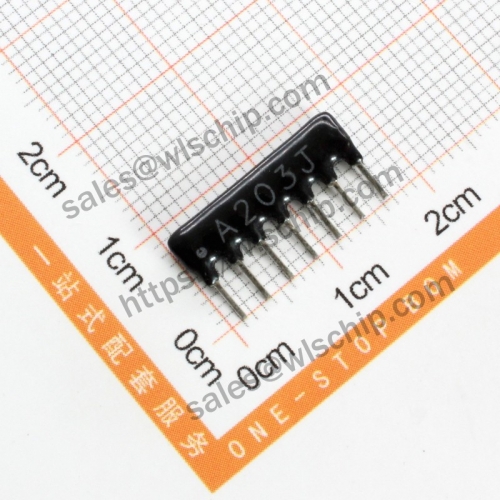 Arranged resistor 7P 20K A203J A07-203 pitch 2.54mm