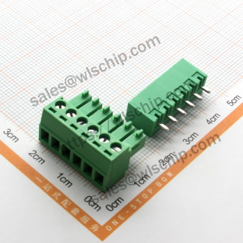 KF2EDG terminal block plug-in connector pitch 3.81mm 6Pin straight pin + socket