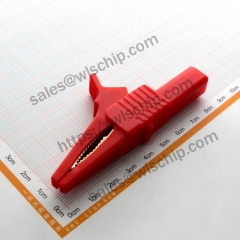 Alligator clip 4mm banana plug at the end 30mm red opening