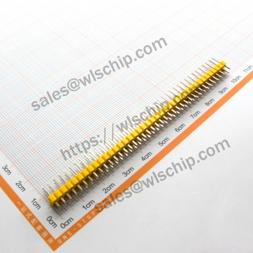 Double row pin header 2 * 40Pin pitch 2.54mm yellow high quality