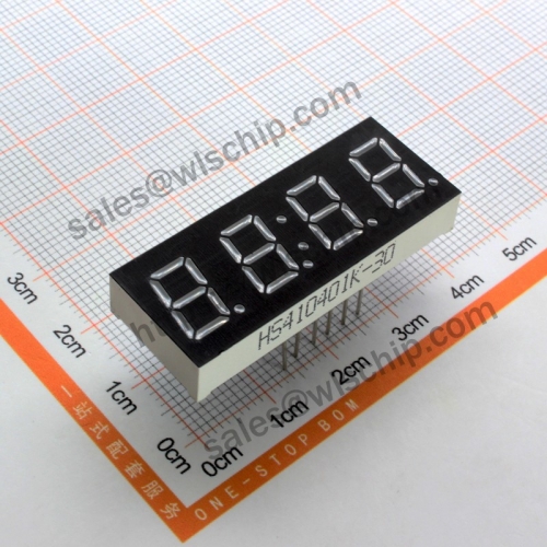 Red highlight 0.4 inch clock 4 digits common anode digital display tube
