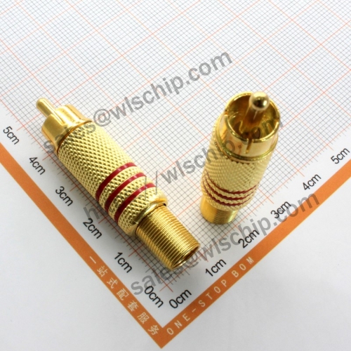 Lotus audio video connector welding head red high quality