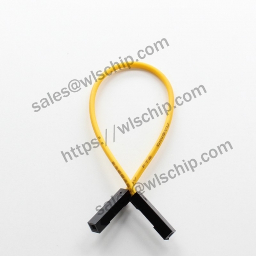 Dupont cable female to female, 10cm length, yellow