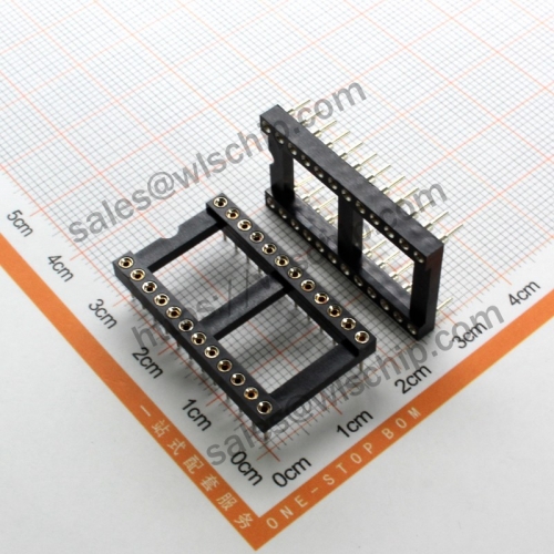Integrated Circuit DIP Socket IC Connector Round Hole 24Pin Wide Body High Quality