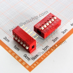 6Pin red pitch 2.54mm address switch Toggle Switch