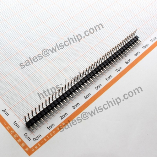 Single Row Pin 1 * 40Pin Pitch 2.54mm Curved Needle