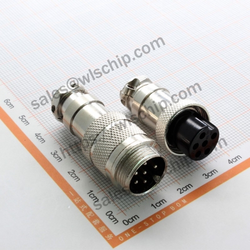 GX16-6 connector aviation socket connector 16mm cable connector 6Pin 6 core butt set