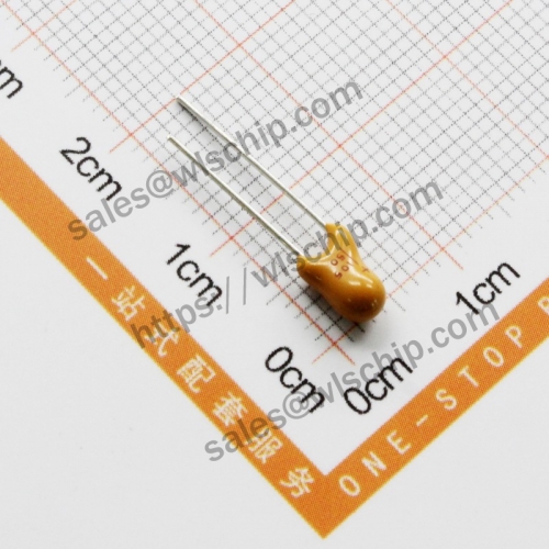 Inline tantalum capacitor 50V 1uF 105 pitch 2.54mm