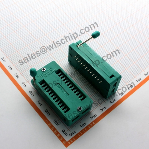 Integrated Circuit Locking Base IC Socket Single Chip Microcomputer Test Base 24Pin Wide Body