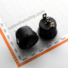 3Pin 3 gear lower round black no light boat shape round switch