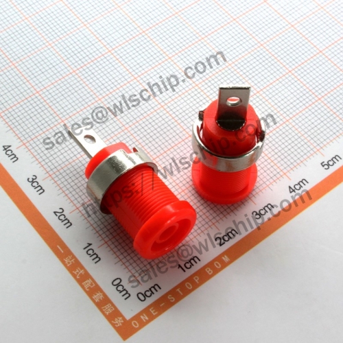 4mm banana socket high current safety panel socket terminal hole 12mm red