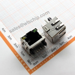 RJ45 network connector RJ45 socket shield 8P with light and shrapnel