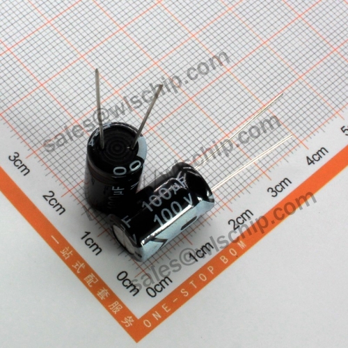 DIP In-line aluminum electrolytic capacitor 100V 100uF 10 * 16mm