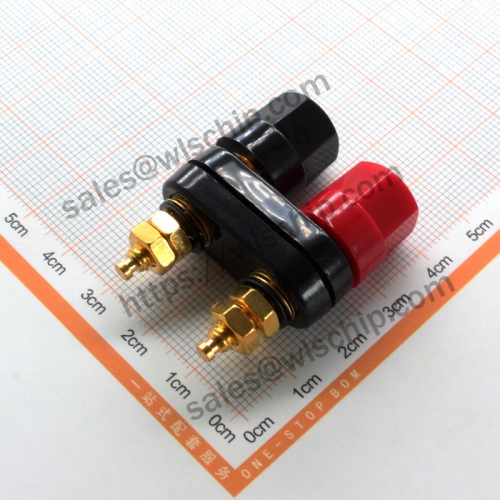 Siamese two-position power amplifier terminal block double hexagon copper