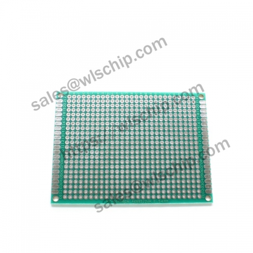 Double-sided spray tin green oil board 6 * 8CM green 2.54mm PCB