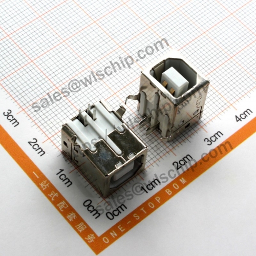 USB Connector Type B Square Port Female 90 ° Curved Foot High Quality