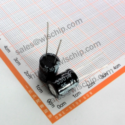 DIP In-line aluminum electrolytic capacitor 35V 330uF 10 * 13mm